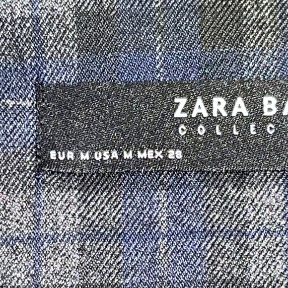 Zara "Black Watch'" (M) jacket with ruffle sleeves and rhinestone button - Picture 4 of 16